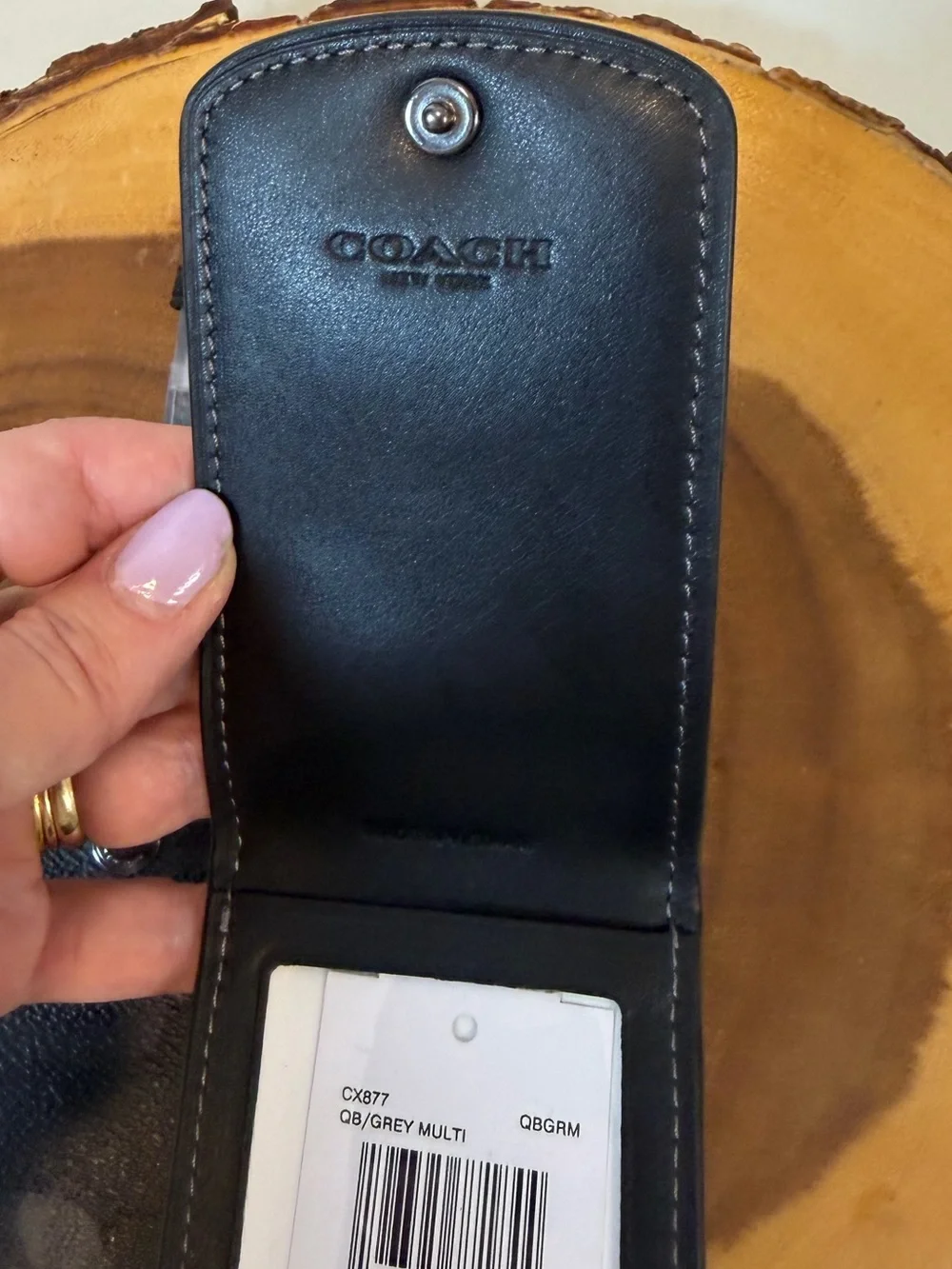 Set of 2 Coach Gray/Black Camo Luggage Tags New Retail $48 each
